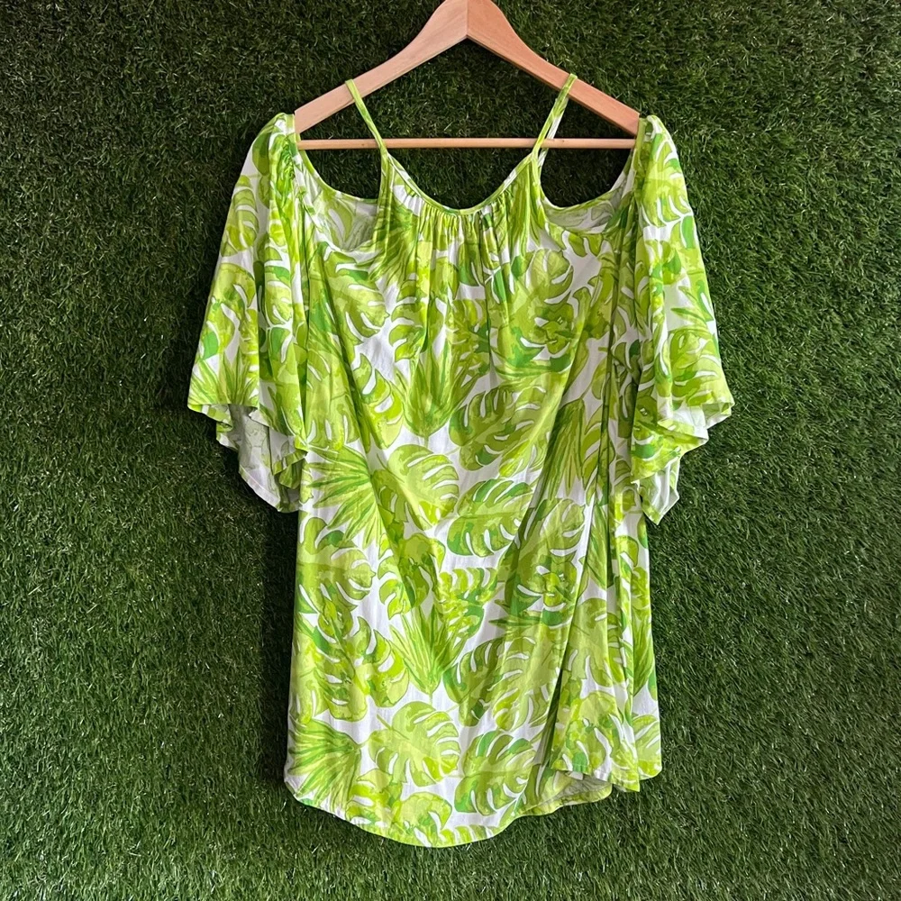 Mud Pie Coverup Swim Tropical Cold Shoulder